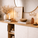 Dressoirs - Modern Dressoir Tarz 150 cm Wit - Eikenlook Melamine - Dimehouse