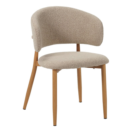 Sedia da sala da pranzo Japandi Yuka Sand - Struttura in rovere