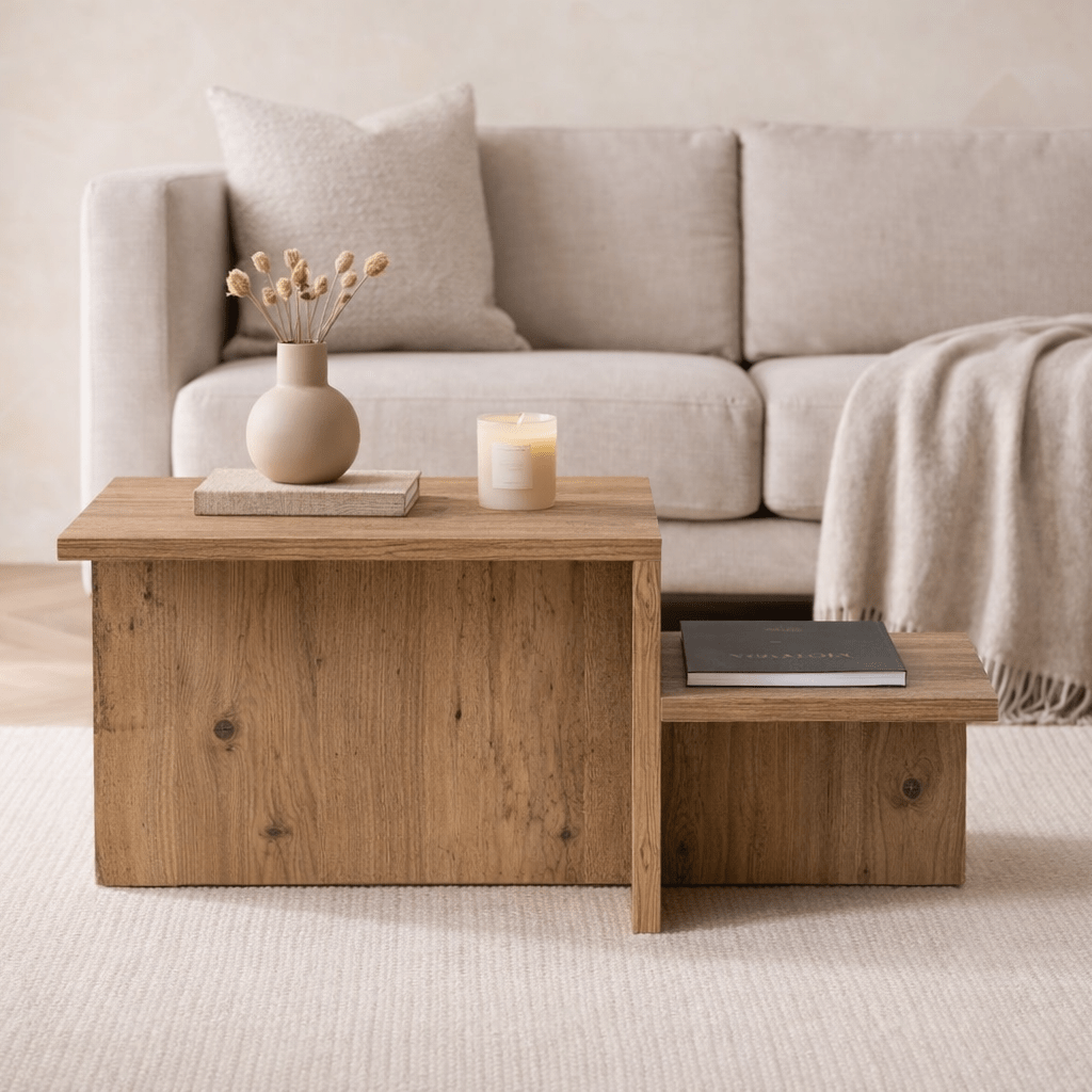 Tavolino Melaminico Pino - 80 x 40 cm - Eterna