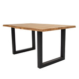 Eettafels - Eettafel Revi Eikenhout - Boomstamvorm - Zwarte U - poot - Dimehouse