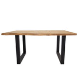 Eettafels - Eettafel Revi Eikenhout - Boomstamvorm - Zwarte U - poot - Dimehouse