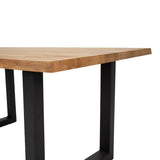 Eettafels - Eettafel Revi Eikenhout - Boomstamvorm - Zwarte U - poot - Dimehouse