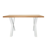 Eettafels - Eettafel Rover Eikenhout X - poot Wit - Dimehouse
