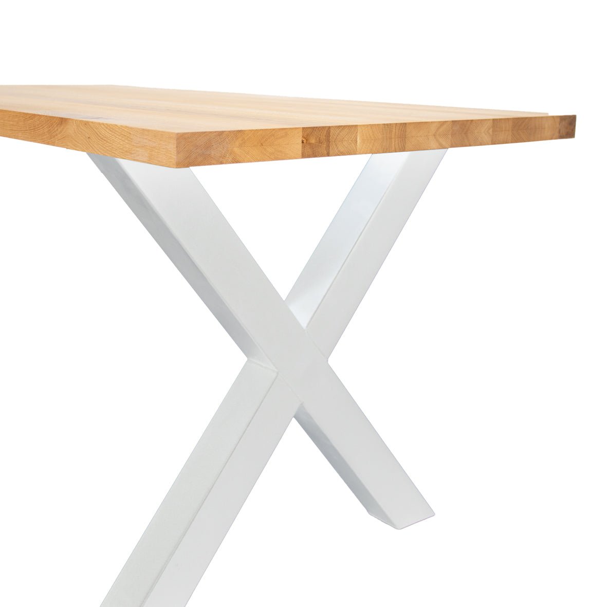 Eettafels - Eettafel Rover Eikenhout X - poot Wit - Dimehouse