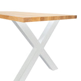 Eettafels - Eettafel Rover Eikenhout X - poot Wit - Dimehouse