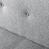 Divano letto Tessuto grigio chiaro 3 posti - 180 cm - Senza braccioli - Zoly