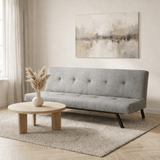 Divano letto Tessuto grigio chiaro 3 posti - 180 cm - Senza braccioli - Zoly