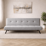 Divano letto Tessuto grigio chiaro 3 posti - 180 cm - Senza braccioli - Zoly