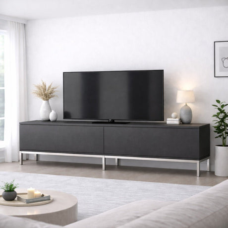Mobile TV Lord Antracite Argento Melaminico 180x47x30 cm