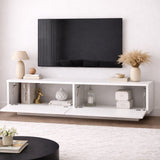 TV Meubels - TV Meubel Merida Wit Melamine 140x38,2x35,5 cm - Dimehouse