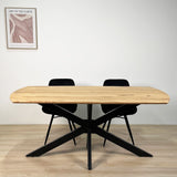 Eettafels - Uitschuifbare Eettafel Mack Deens Ovaal Acaciahout 175 - 275x90 cm - Dimehouse