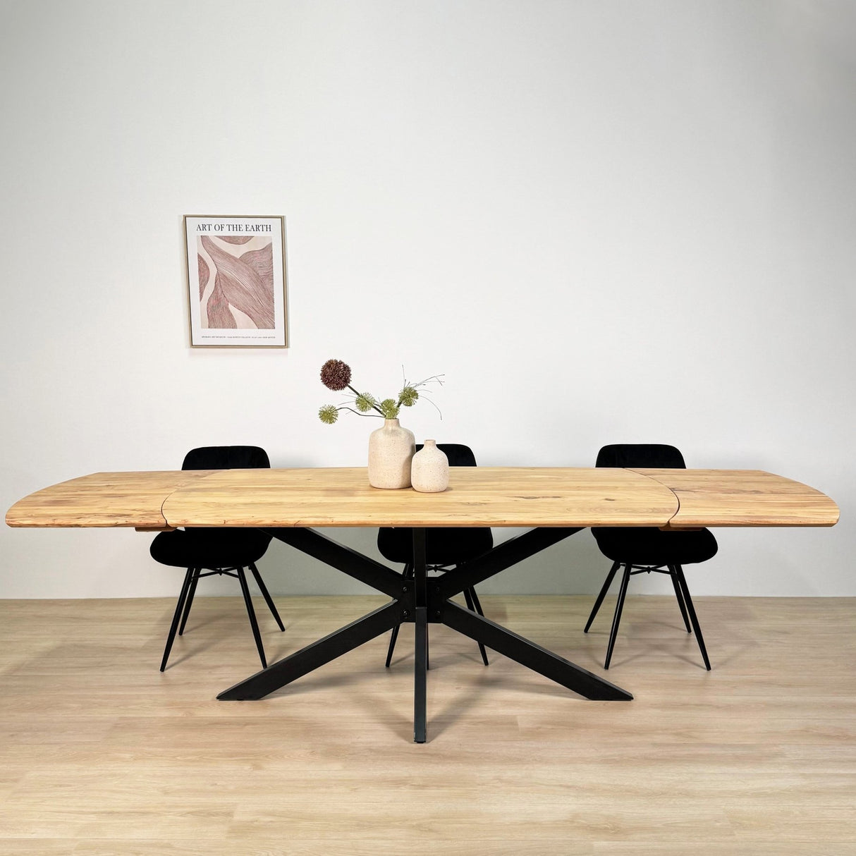Eettafels - Uitschuifbare Eettafel Mack Deens Ovaal Acaciahout 175 - 275x90 cm - Dimehouse