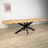 Eettafels - Uitschuifbare Eettafel Mack Deens Ovaal Acaciahout 175 - 275x90 cm - Dimehouse