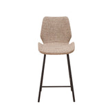 Barkrukken - Beau Barkruk Beige Chenille Stof - 67 cm Zithoogte - Zonder Armleuningen - Dimehouse