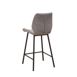 Barkrukken - Beau Barkruk Lichtgrijs Chenille Stof - 67 cm Zithoogte - Zonder Armleuningen - Dimehouse