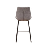 Barkrukken - Beau Barkruk Lichtgrijs Chenille Stof - 67 cm Zithoogte - Zonder Armleuningen - Dimehouse