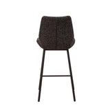 Barkrukken - Beau Barkruk Zwart Chenille Stof - 67 cm Zithoogte - Zonder Armleuningen - Dimehouse