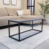 Salontafels - Salontafel Fien Grijs Marmerlook Rechthoekig 100x40 cm - Dimehouse