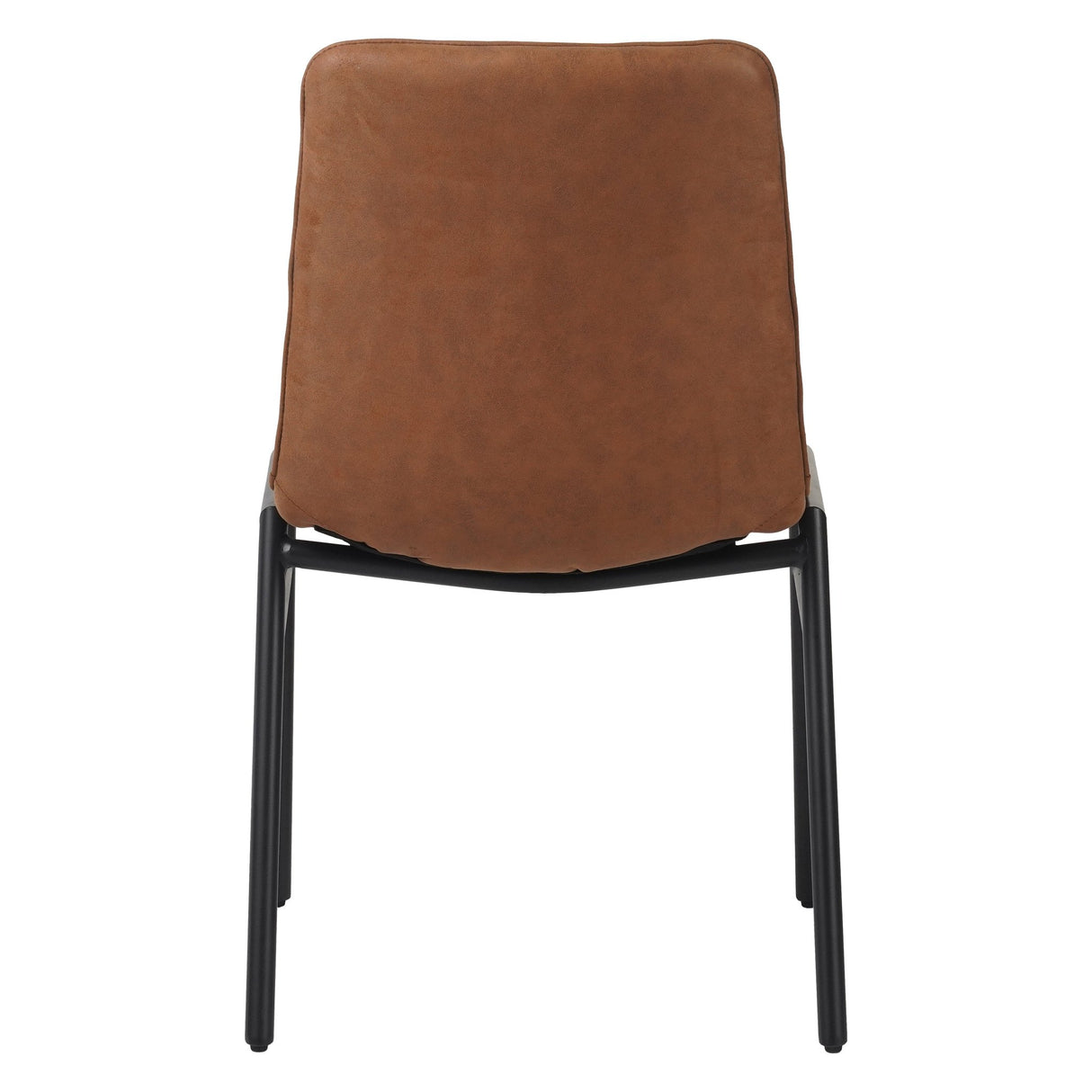 Eetkamerstoelen - Eetkamerstoel Noan Microvezel Cognac - Zonder Armleuningen - Dimehouse
