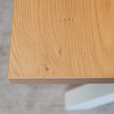Eettafels - Eettafel Lenzo Rustiek Eiken X - poot wit - Dimehouse