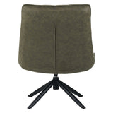 Fauteuils - Industriële draaifauteuil groen eco - leer 360° draaibaar Yuki - Dimehouse