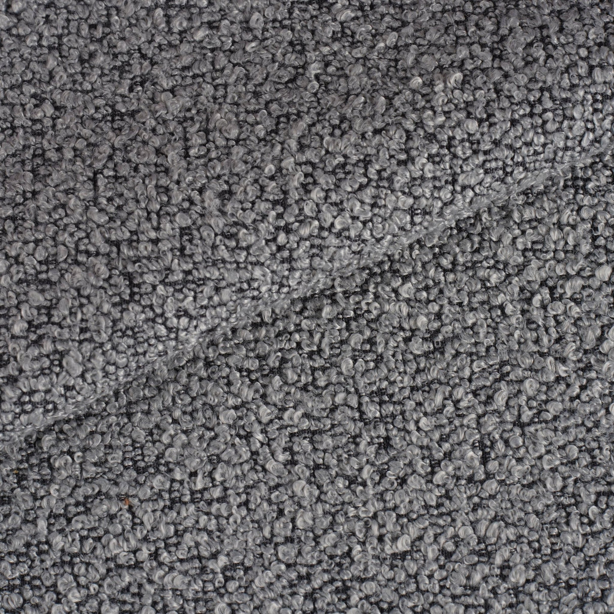 Set di 4 sedie da pranzo scandinave Swift in tessuto bouclé grigio - Senza braccioli