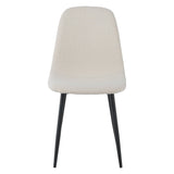 Set di 4 sedie da pranzo scandinave in tessuto bouclé crema Swift - Senza braccioli