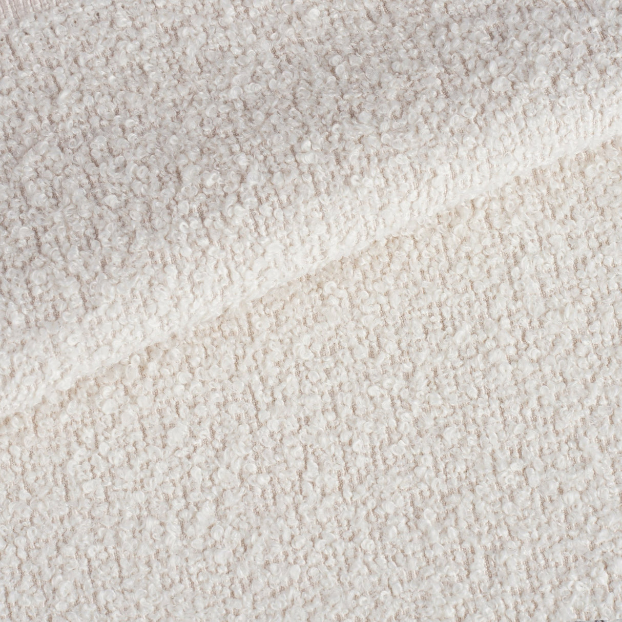 Set di 4 sedie da pranzo scandinave in tessuto bouclé crema Swift - Senza braccioli