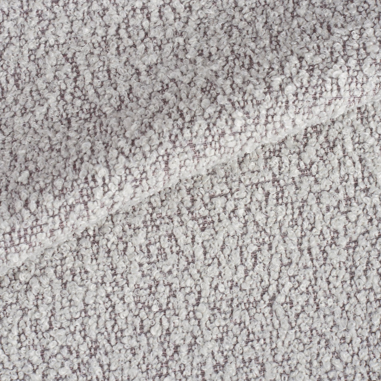 Set di 4 sedie da pranzo scandinave in tessuto bouclé melange naturale Swift - Senza braccioli