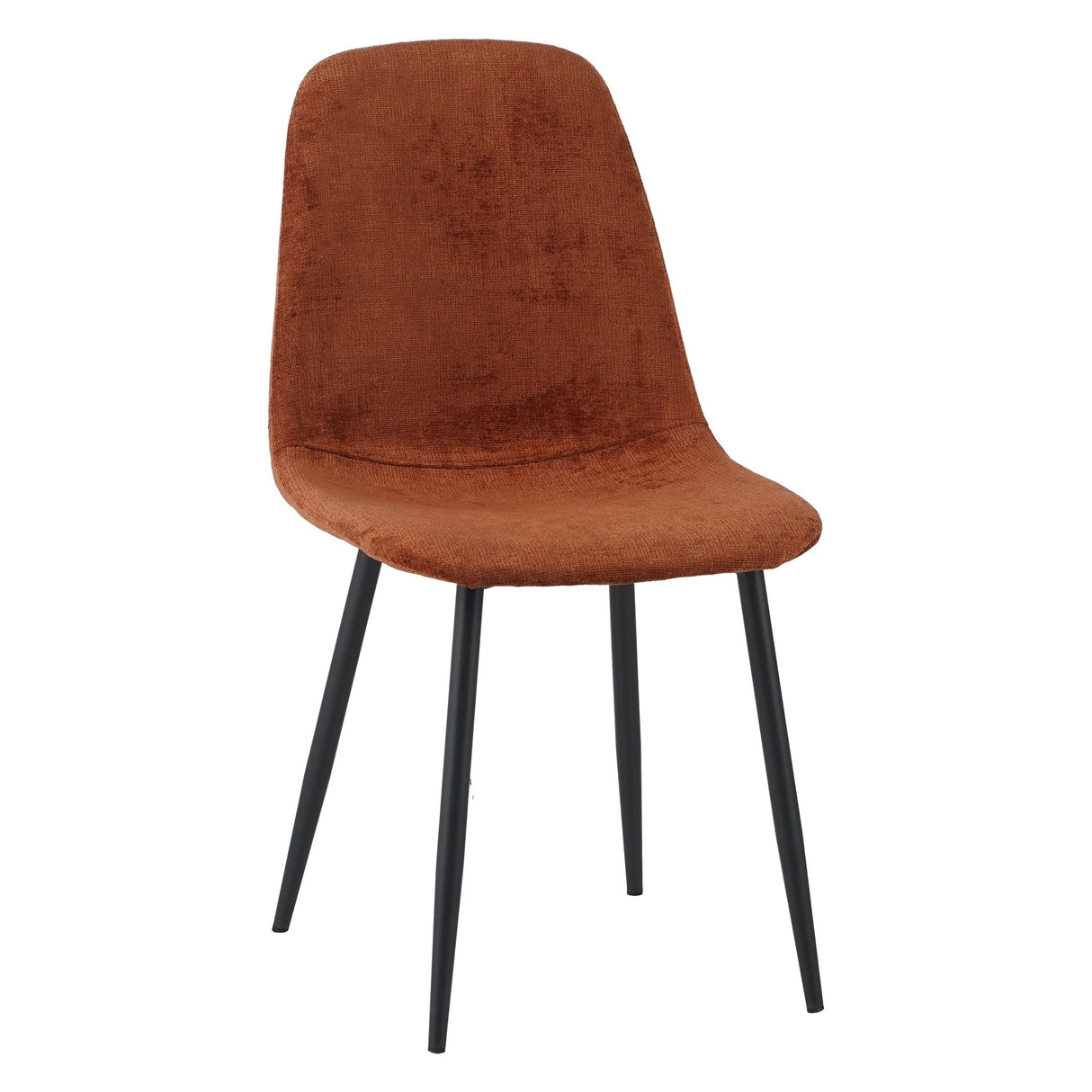 Set di 4 sedie da pranzo scandinave in tessuto ciniglia Terra Swift - Senza braccioli