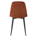 Set di 4 sedie da pranzo scandinave in tessuto ciniglia Terra Swift - Senza braccioli