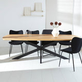 Eettafels - Eettafel Mikkel Eikenhout Deens Ovaal Matrix Frame Groot - Dimehouse