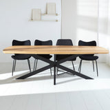 Eettafels - Eettafel Mikkel Eikenhout Deens Ovaal Matrix Frame Groot - Dimehouse