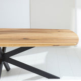 Eettafels - Eettafel Mikkel Eikenhout Deens Ovaal Matrix Frame Groot - Dimehouse