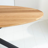 Eettafels - Eettafel Odin eikenhout ovaal matrix frame klein - Dimehouse