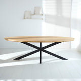 Eettafels - Eettafel Odin eikenhout ovaal matrix frame groot - Dimehouse