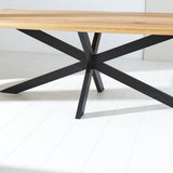 Eettafels - Eettafel Odin eikenhout ovaal matrix frame groot - Dimehouse