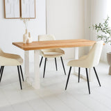 Eettafels - Eettafel Milas Eikenhout U - poot Wit - Dimehouse