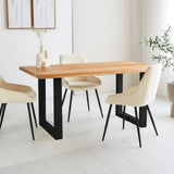 Eettafels - Eettafel Milas Eikenhout U - poot Zwart - Dimehouse