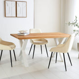 Eettafels - Eettafel Milas Eikenhout X - poot Wit - Dimehouse