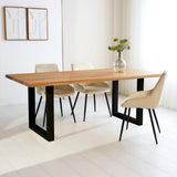 Eettafels - Eettafel Milas Eikenhout U - poot Zwart - Dimehouse