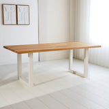 Eettafels - Eettafel Milas Eikenhout U - poot Wit - Dimehouse
