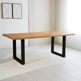 Eettafels - Eettafel Milas Eikenhout U - poot Zwart - Dimehouse