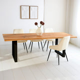 Eettafels - Eettafel Milas Eikenhout U - poot Zwart - Dimehouse