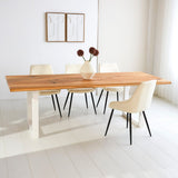 Eettafels - Eettafel Milas Eikenhout U - poot Wit - Dimehouse