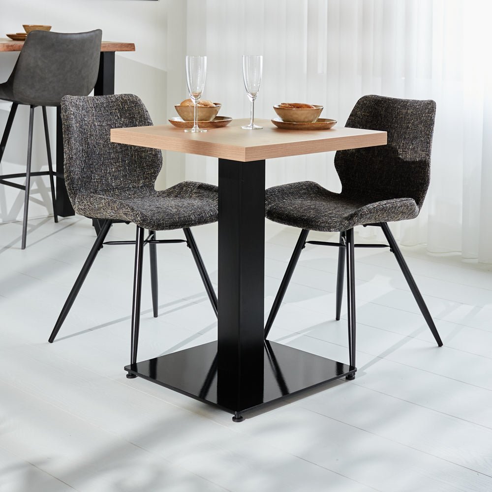 Tavolo da bistrot quadrato Robin in melaminico rovere rustico