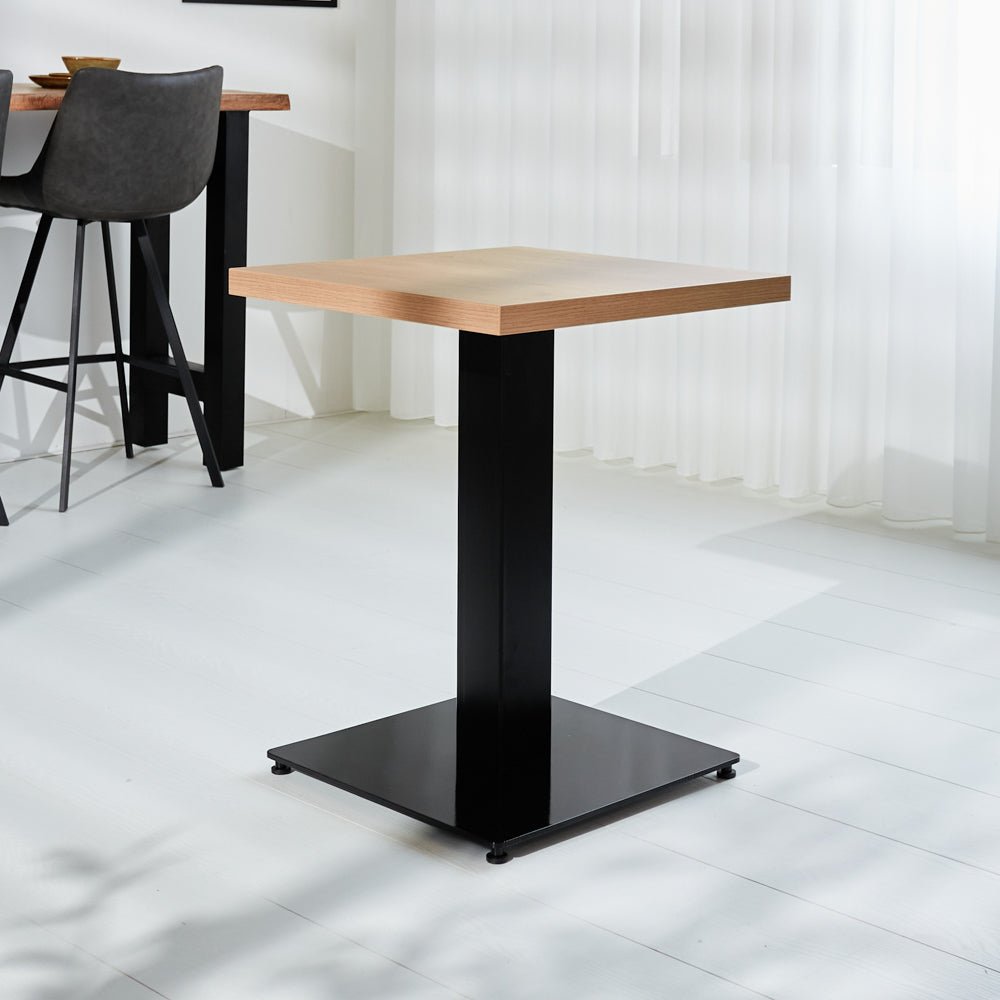 Tavolo da bistrot quadrato Robin in melaminico rovere rustico