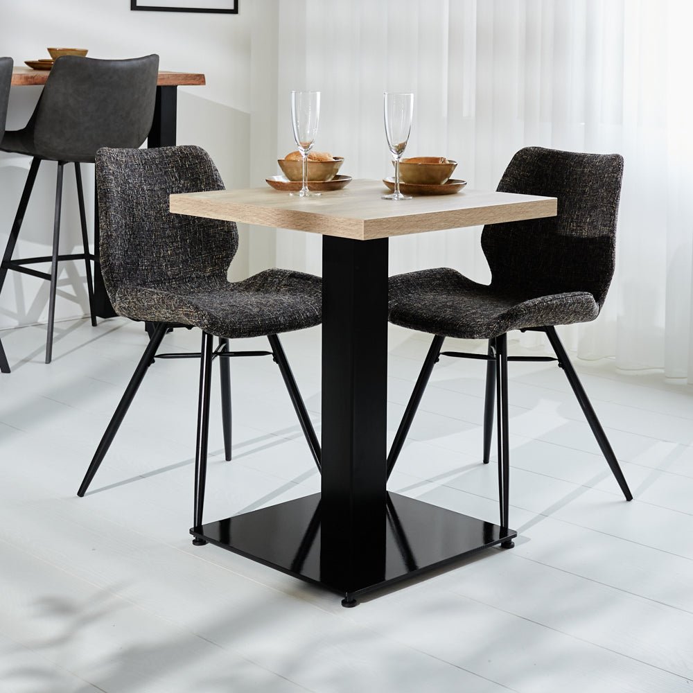 Bistrotafels - Bistrotafel Robin vierkant melamine robson oak - Dimehouse
