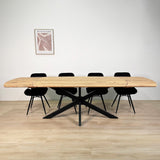 Eettafels - Uitschuifbare Eettafel Mack Deens Ovaal Acaciahout 175 - 275x90 cm - Dimehouse