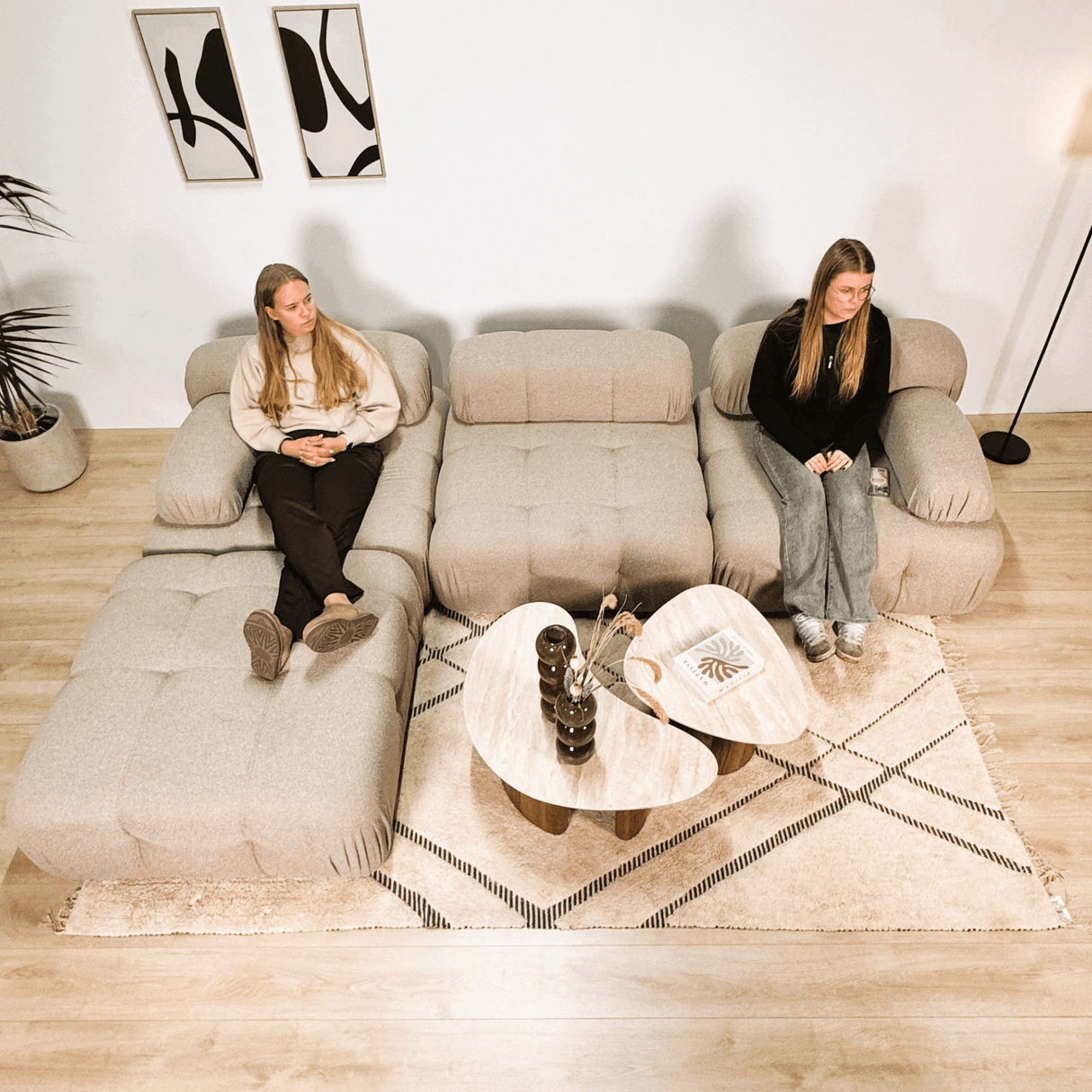 Divano componibile 2 posti Doblo beige